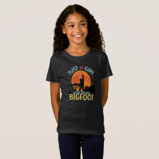 T-Shirt Bigfoot Juste Une Fille Qui Aime Sasquatch