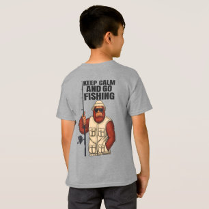T-shirt Bigfoot Keep Calm And Go Fishing Drôle