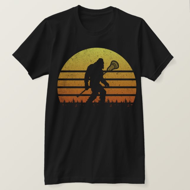 T-shirt Bigfoot Lacrosse Rétro Unisex Tee (Design devant)