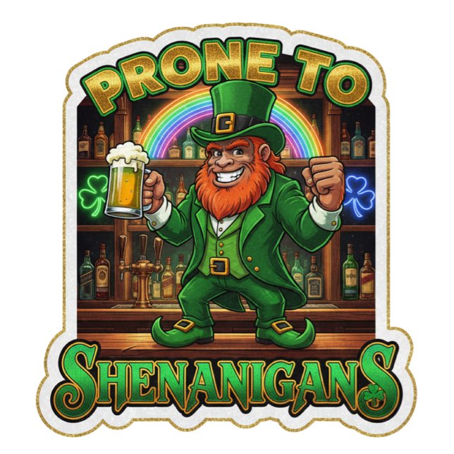 T-shirt Bigfoot Leprechaun Prone to Shenanigans (Créateur téléchargé)