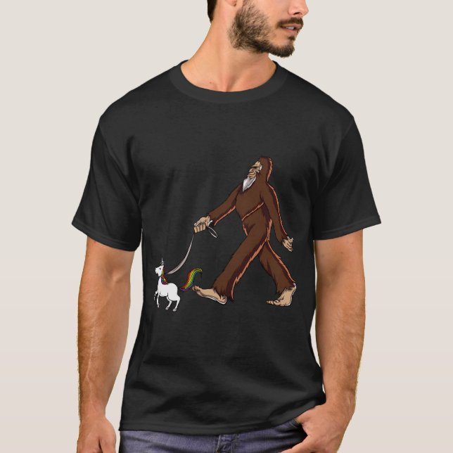 T-shirt Bigfoot licorne marchant (Devant)