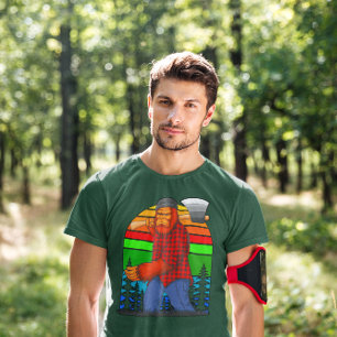 T-shirt Bigfoot Lumberjack Avec Ax Sasquatatch Plaid