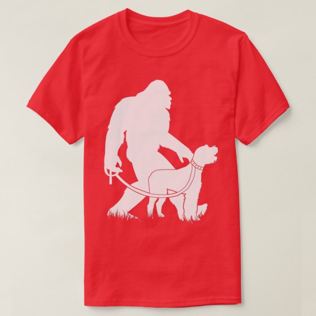 T-shirt Bigfoot marcher Pointing À poils durs Griffon Chie (Design devant)