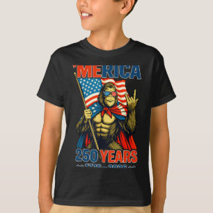 T-shirt Bigfoot Merica Rock Drapeau Américain Patriotique