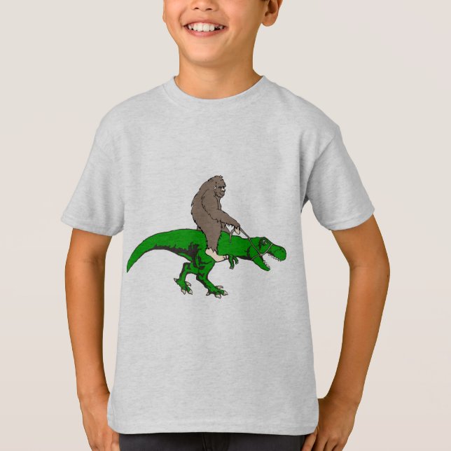 T-shirt Bigfoot montant T Rex (Devant)