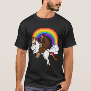 T-shirt Bigfoot montant une licorne