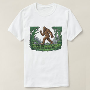 T-shirt Bigfoot Paix Croyez En Vous Sasquatch Drôle