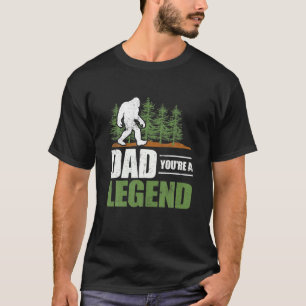T-shirt Bigfoot Papa Tu es Une Légende Drôle Sasquatch Cro