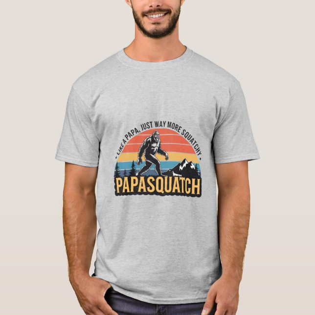 T-shirt Bigfoot : Papasquatch (Devant)