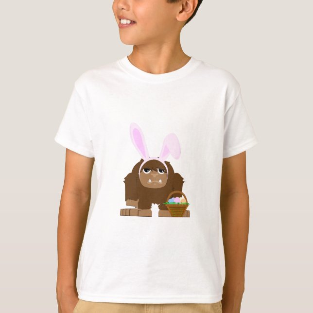 T-shirt Bigfoot Pâques mignon (Devant)