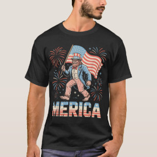 T-shirt Bigfoot patriote Oncle Sam 4 juillet Fierté améric