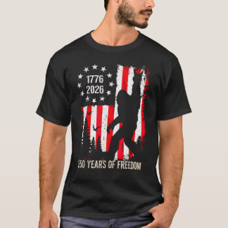 T-shirt Bigfoot Patriotique 250 Ans de Liberté Américaine