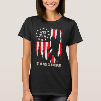 T-shirt Bigfoot Patriotique 250 Ans de Liberté Américaine