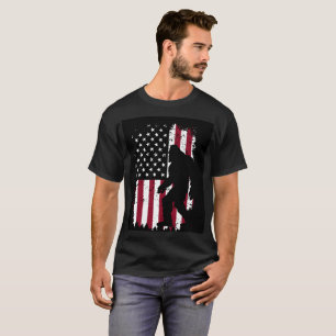 T-shirt Bigfoot Patriotique Drapeau Américain
