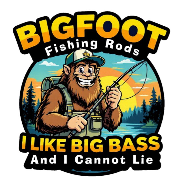 T-shirt Bigfoot Rods I Like Big Bass (Créateur téléchargé)