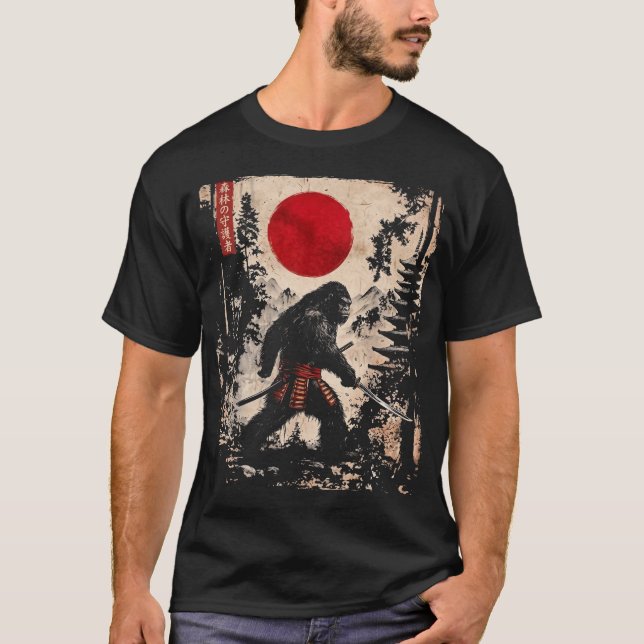 T-shirt Bigfoot Samouraï Katana (Devant)