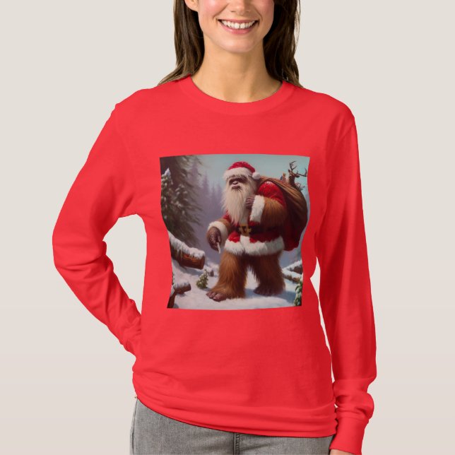 T-shirt Bigfoot Santa Claus (Devant)