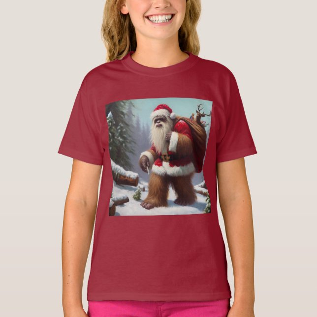 T-shirt Bigfoot Santa Claus (Devant)