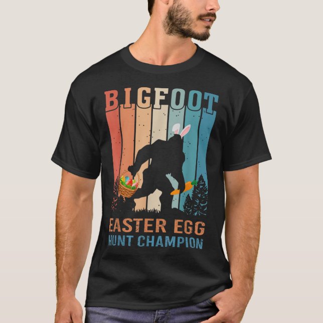 T-shirt Bigfoot Sasquatch Bunny Egg Jour de Pâques Toddler (Devant)