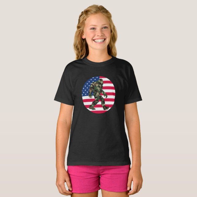 T-shirt Bigfoot Sasquatch Camo    (Devant entier)