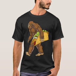 T-shirt Bigfoot Sasquatch Carrying Taco T shirt Funny Camp