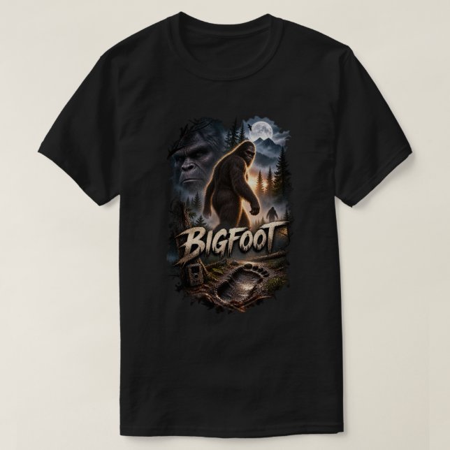 T-shirt Bigfoot Sasquatch cryptide classique (Design devant)