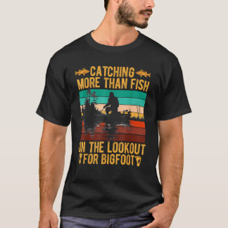 T-shirt Bigfoot Sasquatch Drôle Pêcheur Pêcheur Hommes Pap