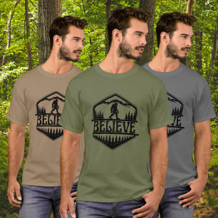 T-shirt BigFoot Sasquatch Drôle Squatchy Forêt Vintage