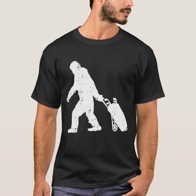 T-shirt Bigfoot Sasquatch Golf Clubs Funny Golfing Golfing (Devant)