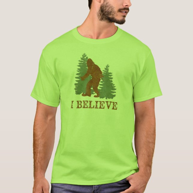 T-shirt Bigfoot (Sasquatch) Je crois (Devant)