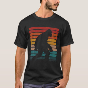 T-shirt Bigfoot Sasquatch Lignes Colorées Silhouette Wild 