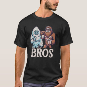T-shirt Bigfoot Sasquatch Yeti Bros Funny Frères Hommes