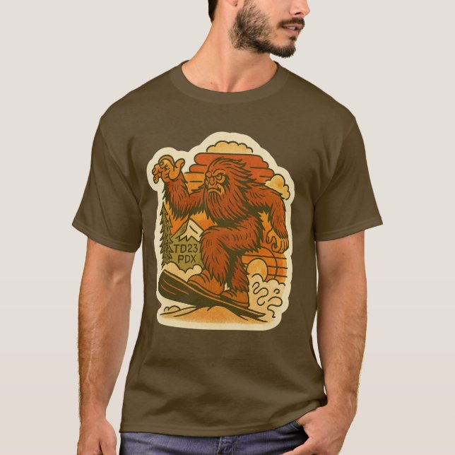 T-shirt Bigfoot Snowboard (Devant)