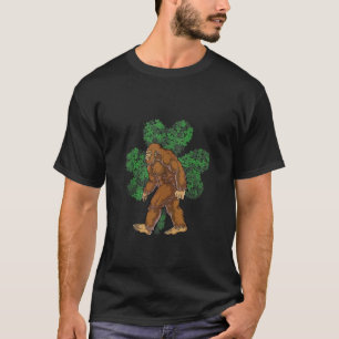 T-shirt Bigfoot St Patrick's Day Shamrock vert Sasquatch