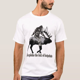 T-shirt Bigfoot sur le wapiti pas d'empreintes
