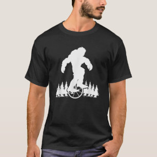 T-shirt Bigfoot sur Unicycle Vélo mignonne Unicyclist Yeti