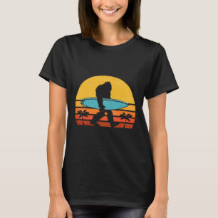 T-shirt Bigfoot Surf Rétro, Surfeur Sasquatch Tropical