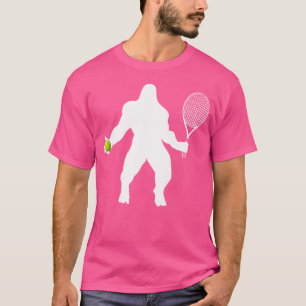T-shirt Bigfoot Tennis Funny Sasquatch Tennis Racket Ball