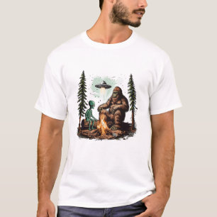 T-shirt Bigfoot UFO Alien Campfire Randonnée Sasquatch Out