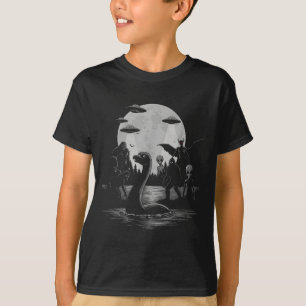 T-shirt Bigfoot Ufo Monstre du Loch Ness Mothman et Aliens