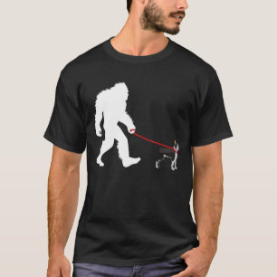 T-shirt Bigfoot Walking Boston Terrier