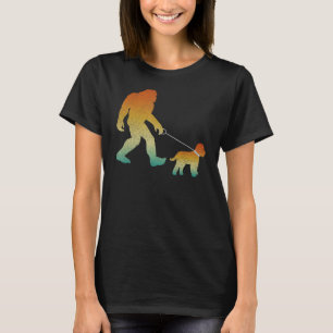 T-shirt Bigfoot Walking Cockapoo Funny Sasquatch chien ani