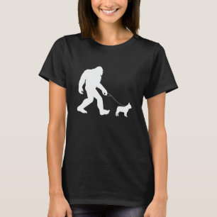 T-shirt Bigfoot Walking French Bulldog