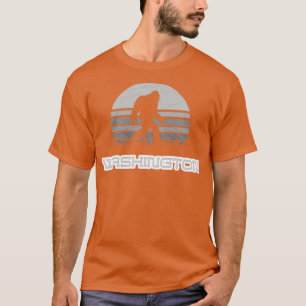T-shirt Bigfoot Washington State Monochrome Sasquatch Yeti
