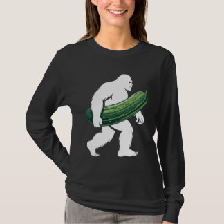 T-shirt Bigfoot with Cucumber for Adventurous Campers and 
