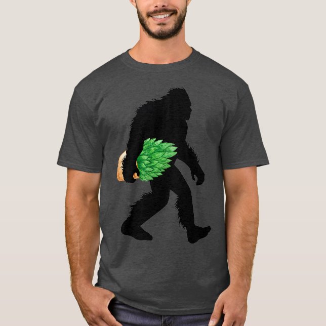 T-shirt Bigfoot With Succulent Sasquatch Cactus Plant (Devant)