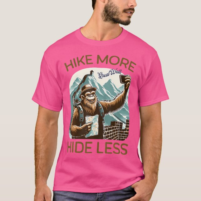 T-shirt Bigfoot'S Bucket List Hike Plus Masquer Moins Gran (Devant)