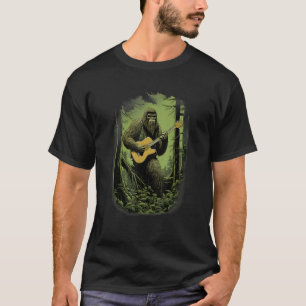T-shirt Bigfoot's Plays Guitare Ou Guitare Électrique Sasq