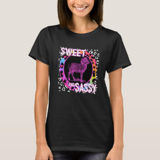 T-shirt Bighorn Sheep 90s Nostalgia Rainbow Empreinte de l
