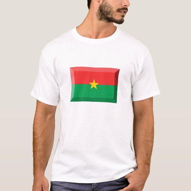 T-shirt Bijou de drapeau de Burkina Faso (Devant)